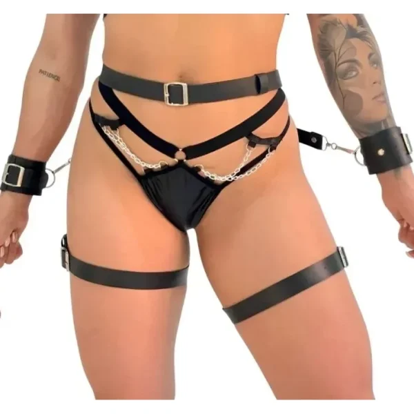 Arnés Erótico Parte Inferior con Esposas