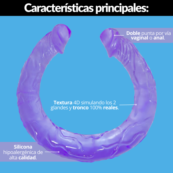 Dildo Doble Penetración Anal y Vaginal